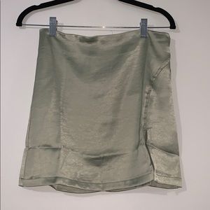 BRAND NEW Sage Satin Mini Skirt